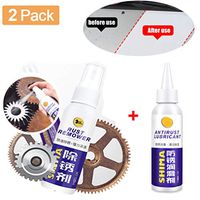 2PC Rust Remover, Non-Toxic Rust Dissolver,Rust Stain Remover Agent for Metal Surface Chrome Paint Car Maintenance Iron Powder Household Cleaning(100ML+120ML)