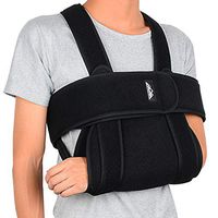 supregear Arm Sling Shoulder Immobilizer, Adjustable Comfortable Shoulder Arm Immobilizer Sling Swathe Breathable Shoulder Support Brace for Injured Arm/Hand/Elbow - Black
