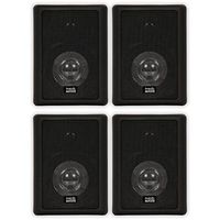 Acoustic Audio 151B Indoor Outdoor 2 Way Speakers 1200 Watt Black 2 Pair Pack 151B-2Pr