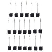 20pcs Table Number Holder Name Place Card Holder Memo Clip Holder Stand Note Holder Pictures Card Paper Menu Clip ... (Black)