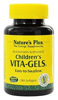 NaturesPlus Childrens Vita-Gels - 180 Easy to Swallow Softgels - Natural Orange Flavor- Childrens Multivitamin & Mineral Supplement - for Health, Energy - Gluten-Free - 180 Servings
