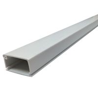 Large Latching Surface Cable Raceway - 59" Stick - Color: White
