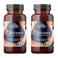 Chicory Root Fiber Supplement 1000 mg, Certified Organic Chicory Root Capsules (Cichorium Intybus), Inulin Supplement 110 Fiber Pills
