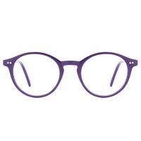 TIJN Blue Light Blocking Glasses Men Women Vintage Thick Round Rim Frame Eyeglasses ((Blue Light Blocking-Spring Hinges) Purple)
