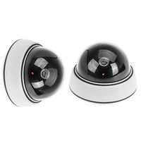 Etopars 2 X Simulated Dome Fake Dummy Security CCTV Camera Waterproof IR LED Flashing Red Light Outdoor Indoor Surveillance Guard