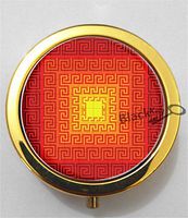 BlackKey Greek Pattern 3-Compartment Decorative Pocket Gift Box Case Organizer for Pill, Color 2 -2104