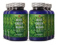 Spirulina chlorella Organic - Blue Green Algae - Support Attention (6 Bottles)