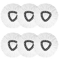 R&DOG 6 Pack Microfiber Replacement Spin Mop Head Refill -for O-Cedar Easy Clean Wring
