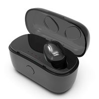 Bluetooth Headphones NIPSU Wireless Mini Bluetooth Earbuds Charging Case V5.0 Microphone Bluetooth Headset One Piece- Black