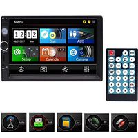 Eincar Double Din Car Stereo,7 Inch Touch Screen Car Radio MP3/MP5/FM Player Supports Bluetooth/USB/TF/AV in with Wireless Remote Control+Colorful Buttons