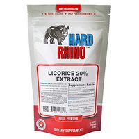 Hard Rhino Licorice Root 20% Extract Powder, 125 Grams (4.4 Oz), Lab-Tested, Scoop Included