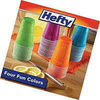 Hefty Disposable Plastic Cups in Assorted Colors - 16 Oz, 100Count, New Version