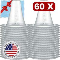 NAHU 60x Ear Thermometer Probe Covers with Clean Cloth/Refill Caps/Lens Filters Compatible with All Braun ThermoScan Models and Other Types of Digital Thermometers