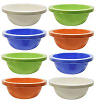 Set of 24 Black Duck Brand 7" Bowls - 28 OZ Plastic Bowls in 4 Hot Assorted Colors! Perfect for Kid's, Outdoors, and Regular Use!