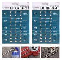 60 X Assorted Sizes Button Cell Alkaline Batteries Set AG1 AG3 AG4 AG5 AG12 AG13