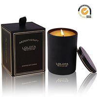 LALATA Coconut Mango Amber Scented Candle Gift Soy Wax Aromatherapy Set of Fragrance Soy Candle 9.5 OZ-270g 55 Hours Burn Fine Home Fragrance Gifts Candle for Stress Relief and Relaxation