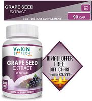 Vokin Biotech 100% Natural Grape Seed Extract 500MG -One of The Most Powerful Antioxidant 90 Capsules