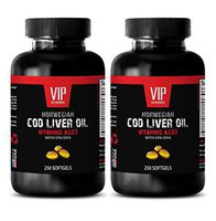 Inflammation in The Body - Norwegian COD Liver Oil - Vitamin A and D3 - with EPA/DHA - Vitamin d Garden of Life - 2 Bottle (500 Softgels)