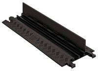 Guard Dog GD2X75-ST-B/B Polyurethane Heavy-Duty 2-Channel Low-Profile Cable Protector with Standard Ramp, Black Lid with Black Ramp, 36" Length x 11.94" Width x 1.5" Height