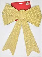 Holiday Crafts (TM) Set of 2 Hologram Bows - 12 x 16 Inches - Gold