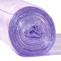 50Pcs/Roll Disposable Strong Trash Bags Garbage Waste Trash Rubbish Bags for Home Office Kitchen (Purple)