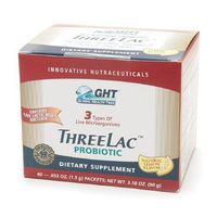 Global Health Trax ThreeLac Probiotic Dietary Supplement, Lemon 60 packets