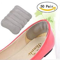 High Heel Pads, 50Pair Heel Grips Liner for Shoes Too Big High Heel Inserts for Women Anti Slip High Heel Insoles