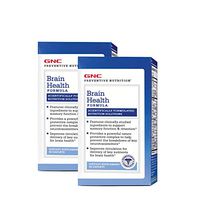 GNC Preventive Nutrition Brain Health Formula, Twin Pack, 60 Caplets per Bottle, Supports Memory Function