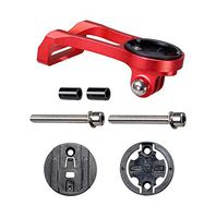 Out Front Bike Computer Mount Aluminium Alloy Stem Extension Mount Holder for GoPro Garmin Cateye Bryton GPS Computer & Sports Camera (Red)