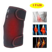 Heating Knee Brace Support 1Pair-USB Rechargeable Knee Warm Wrap Heated Pad -Therapy Hot Compress with 3 Files Temperature for Knee Injury
