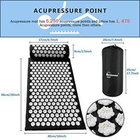 ZHLXZ Massager Cushion Massage Yoga Mat Acupressure Relieve Stress Back Body Pain Spike Mat Acupuncture Massage Yoga Mat,Black