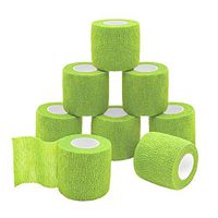 GooGou Self Adherent Wrap Bandages Self Adhering Cohesive Tape Elastic Athletic Sports Tape for Sports Sprain Swelling and Soreness on Wrist and Ankle 8PCS 2 in X 14.7 ft (green)