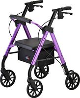 NOVA Star 8 Rollator Walker with Perfect Fit Size System, Lightweight & Foldable, Easy to Lift & Carry, Great for Travel, Color Purple
