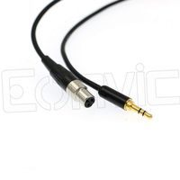 Eonvic 3.5mm 1/8" TRS Male Plug to 3 pin Mini-XLR Female Audio Cable for AKG headphones/zoom f8