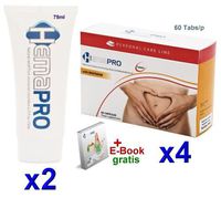4-months Supply of Hemapro Complete (4x Pills + 2x Cream) - Prevention and Treatment for Hemorrhoids Remedy - Helps to Relief Pain and Reduce Iching and Hemorrhoids Appearance and to Repair Damaged Tissue Naturally