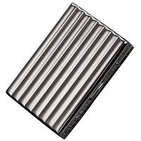 Exttlliy Creative Thin Portable Stainless Steel Pocket Carrying Cigarette Box Case for Holds 16 Regular Size Cigarettes (Not Included Cigarette)