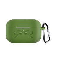 for New AirPods Pro Case (Front LED Visible), JKRED Premium Silicone Protective Skin Shock-Proof Case Cover for Apple AirPods Pro 2019 Wireless Charging Case, Unique Pattern Design (Army Green)