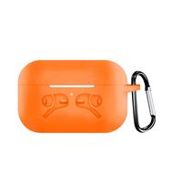 for New AirPods Pro Case (Front LED Visible), JKRED Premium Silicone Protective Skin Shock-Proof Case Cover for Apple AirPods Pro 2019 Wireless Charging Case, Unique Pattern Design (Orange)