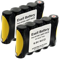 2pc Exell 6V 1000mAh (5xAA) NiCd Custom Battery Pack w/Tabs