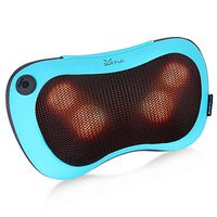 Back Shoulder and Neck Shiatsu Massager with Heat, Kneading Massage Pillow Gift for Mom, Dad, Electric Full Body Massagers to Relieve Lower Back, Legs Aches(Blue)