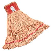 Web Foot Wet Mop, Large, Orange W/red Headband, Cotton/Synthetic Blend, 6/Carton