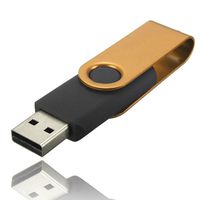 Creazy® 2GB Swivel USB 2.0 Metal Flash Memory Stick Storage Thumb U Disk (Yellow)