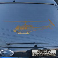 3S MOTORLINE Bell UH-1D Iroquois Huey U.S. Army Helicopter Decal Sticker Car Vinyl Pick Size Color die Cut a (Gold, 8'' (20.3cm))