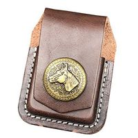 Leather Lighter Pouch Holder Case-Brown