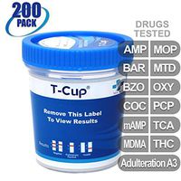 MiCare [200pk] - 12-Panel Multi Drug Test Cup (AMP/BAR/BZO/COC/mAMP/MDMA/MOP/MTD/OXY/PCP/TCA/THC with A3) #MI-TDOA-7125A3
