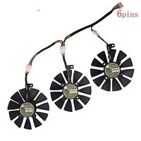 3 Pcs/lot T129215SU DC 12V 0.5A 6 Pin Video Card Cooling Fan For ASUS STRIX GTX980Ti GTX1060 GTX1070 GTX1080 RX480 R9 390X R9 390 Graphics Card Fan