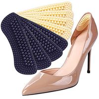 Self-Adhesive Heel Cushion Inserts Shoe Pads for Shoes Too Big Grips Liners Mix Comfortable Protectors Heel Liners, Heel Stickers for Women and Men (6mm, 2 Pairs of Beige+2 Pairs of Black)