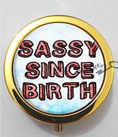 BlackKey Sassy Since Birth 3-Compartment Decorative Pocket Gift Box Case Organizer for Pill, Color 2 -1096