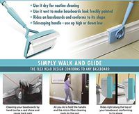 Baseboard Buddy Cleaning Brush, New Modern and Creative Baseboard Buddy Walk Extendable Microfiber Dust Multi Function Cleaning Tool Home Bar Cleaning Mop Adjustable Simply Walk amp Glide Extendable M