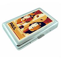 Paul Em1 Hip Silver Cigarette Case Id Holder Metal Wallet 4" X 2.75" RFID Protection